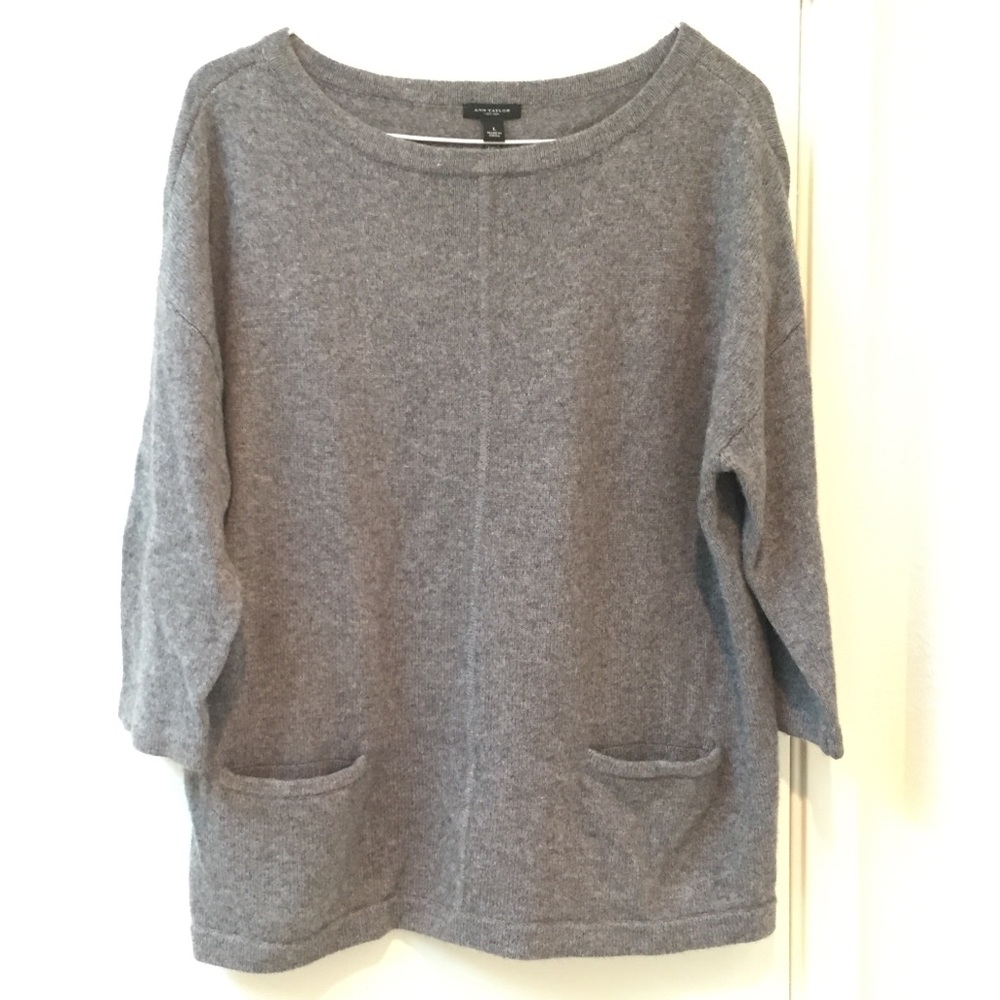 Ann Taylor Gray Sweater-Lg